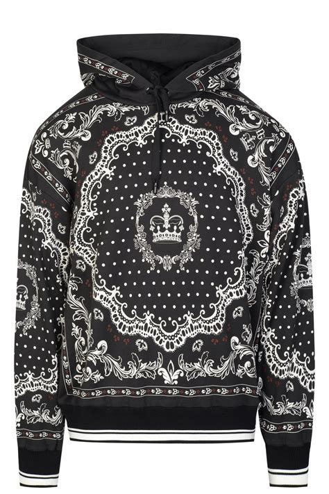 dolce gabbana black hoodie|dolce and gabbana crown hoodie.